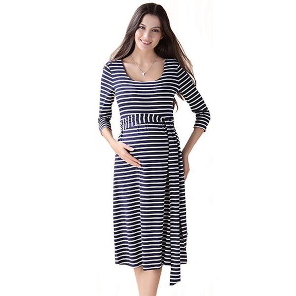 maternity dresses knee-length striped dress for women pregnant elegant evening gown office vestidos mommy clothes s-3xl, White
maternity dresses knee-length striped dress for women pregnant elegant evening gown office vestidos mommy clothes s-3xl, White