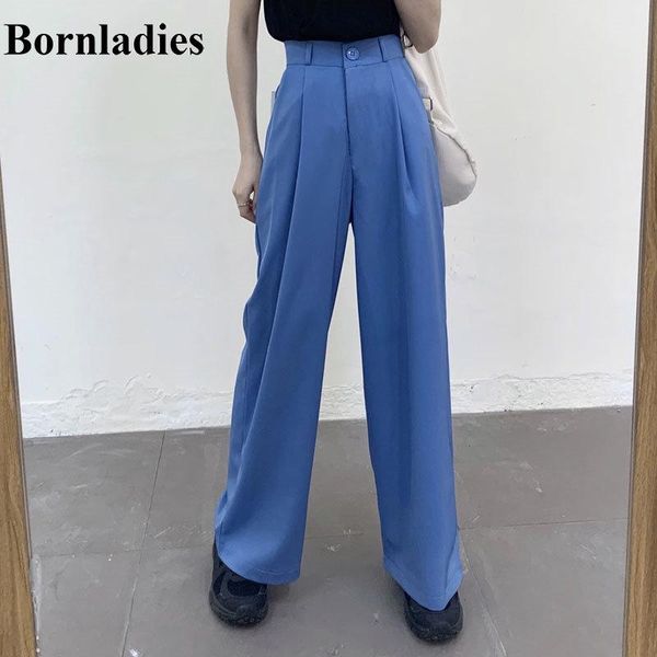 women's pants & capris bornladies straight brief casual ol high waisted student solid blue loose slim large size chic trousers, Black;white
women's pants & capris bornladies straight brief casual ol high waisted student solid blue loose slim large size chic trousers, Black;white
