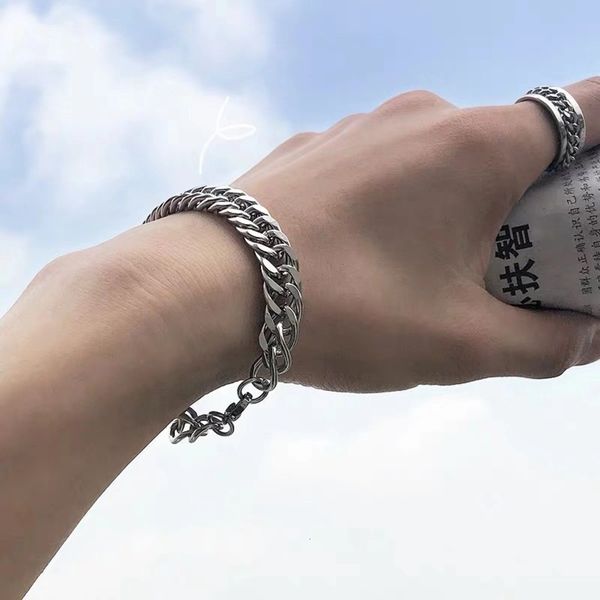 hbp hip hop tiktok cool net red shake voice with the same simple chain rough fashion all match personalized bracelet, Silver
hbp hip hop tiktok cool net red shake voice with the same simple chain rough fashion all match personalized bracelet, Silver