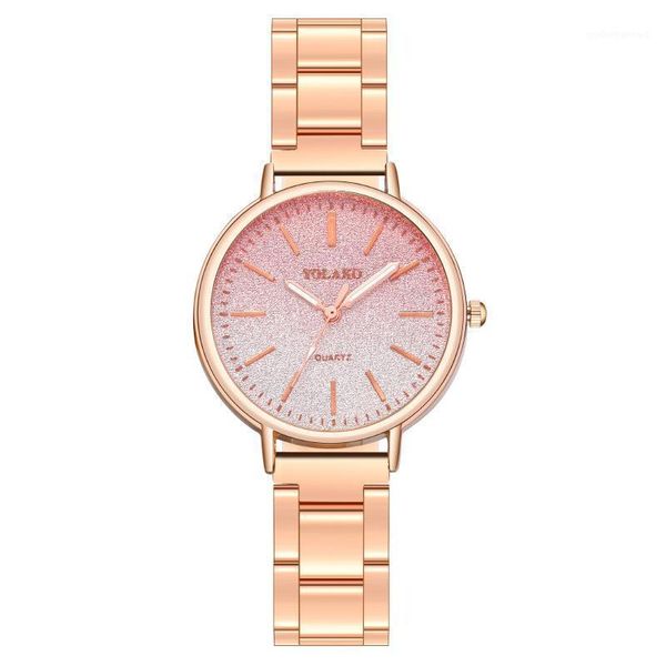 wristwatches luxury gold stainless steel ladies wrist watch simple gradient color quartz zegarek damski watches for women reloj, Slivery;brown
wristwatches luxury gold stainless steel ladies wrist watch simple gradient color quartz zegarek damski watches for women reloj, Slivery;brown
