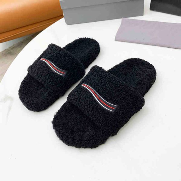 luxury wool designer slippers faux wools leather embroidered slipper autumn winter women furry slides brand comfortable warm slide, Black
luxury wool designer slippers faux wools leather embroidered slipper autumn winter women furry slides brand comfortable warm slide, Black