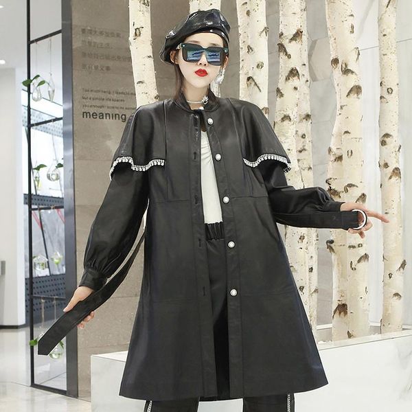 women's leather & faux mainly female legitimate leather, mostly long jacket with tassel manga chale, Black
women's leather & faux mainly female legitimate leather, mostly long jacket with tassel manga chale, Black