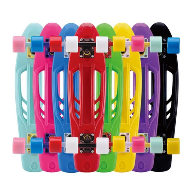 skateboarding 22 inch hand-held small fish board color plastic four-wheel skateboard men and women
skateboarding 22 inch hand-held small fish board color plastic four-wheel skateboard men and women