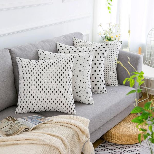 30x50/40x60/45/55cm simple black white printed cushion cover dots printed throw pillow cover linen pillowcase indoor
30x50/40x60/45/55cm simple black white printed cushion cover dots printed throw pillow cover linen pillowcase indoor
