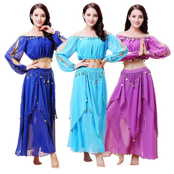 stage wear fashion belly dance dress women india dancing performance clothing costume daily training, Black;red
stage wear fashion belly dance dress women india dancing performance clothing costume daily training, Black;red