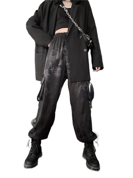 women's pants & capris harajuku goth dark for women cargo loose bf style chinese dragon print chic strawstring harem pant, Black;white
women's pants & capris harajuku goth dark for women cargo loose bf style chinese dragon print chic strawstring harem pant, Black;white
