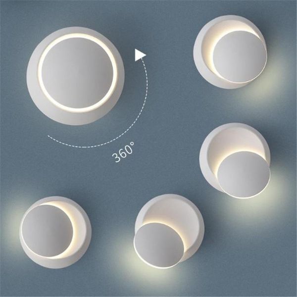 wall lamp modern led 360 degree rotation adjustable bedside light white black creative moon moving round
wall lamp modern led 360 degree rotation adjustable bedside light white black creative moon moving round