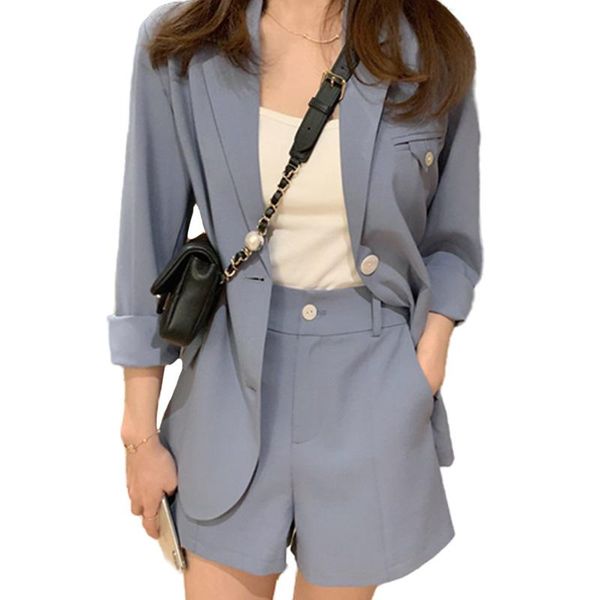 women's two piece pants blazer suit set double breasted jacket 2021 autumn ladies formal, White
women's two piece pants blazer suit set double breasted jacket 2021 autumn ladies formal, White