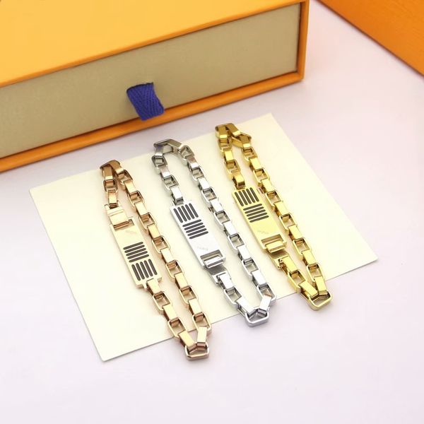 europe america style men lady women titanium steel engraved v initials enamel stripe squqre pendant chain bracelet 4 color, Golden;silver
europe america style men lady women titanium steel engraved v initials enamel stripe squqre pendant chain bracelet 4 color, Golden;silver