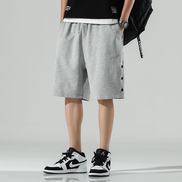 men's breasted shorts summer new cotton trend loose leisure full open second take off five minutes sports basketball pants, White;black
men's breasted shorts summer new cotton trend loose leisure full open second take off five minutes sports basketball pants, White;black