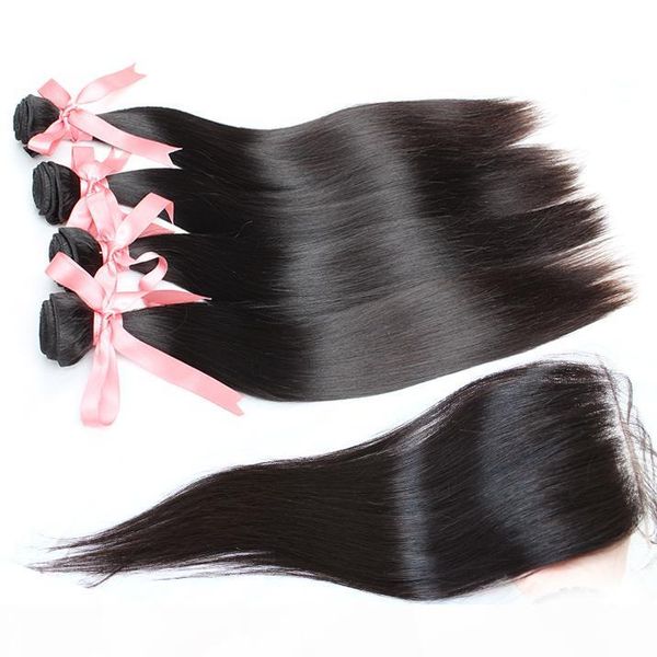 greatremy 100% indian hair weave weft 4pcs bundles +1pc lace closure human hair extension virgin hair silky straight natural color, Black
greatremy 100% indian hair weave weft 4pcs bundles +1pc lace closure human hair extension virgin hair silky straight natural color, Black