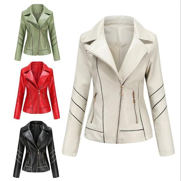 women's leather & faux 4xl korean version fashion short slim outerwear women/girl lapel pu imitation zipper long sleeve thin motorcycle, Black
women's leather & faux 4xl korean version fashion short slim outerwear women/girl lapel pu imitation zipper long sleeve thin motorcycle, Black