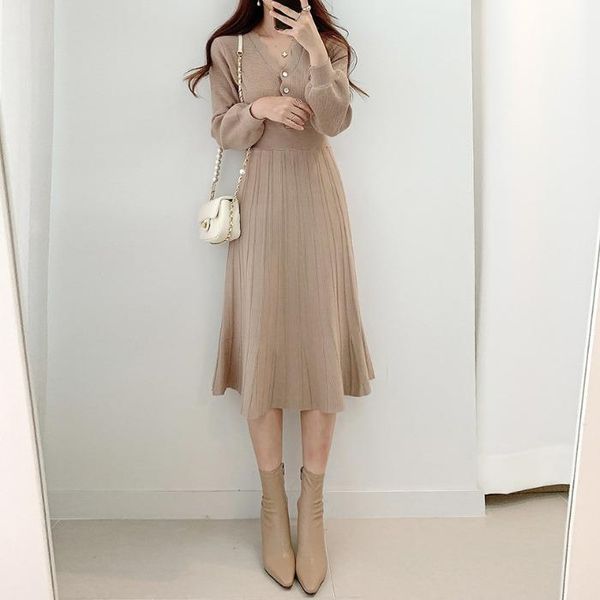 casual dresses chic french minority temperament, slim waist, bottoming, medium and long high waist sweater dress, women's autumn 2021, Black;gray
casual dresses chic french minority temperament, slim waist, bottoming, medium and long high waist sweater dress, women's autumn 2021, Black;gray