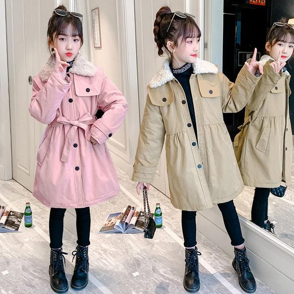long style winter cotton jacket for girls clothes warm children windbreaker pink khaki trench coat kids thick outerwear overcoat, Blue;gray
long style winter cotton jacket for girls clothes warm children windbreaker pink khaki trench coat kids thick outerwear overcoat, Blue;gray