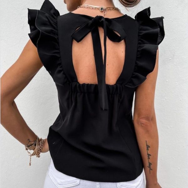 women's blouses & shirts 2021 summer black white solid color women chiffon blouse ruffled sleeveless shirt female plus size
women's blouses & shirts 2021 summer black white solid color women chiffon blouse ruffled sleeveless shirt female plus size