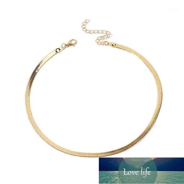 gold/silver plated adjustable 5mm flat snake chain herringbone choker necklace simple dainty jewelry for women 15" chocker1 factory pri, Golden;silver
gold/silver plated adjustable 5mm flat snake chain herringbone choker necklace simple dainty jewelry for women 15" chocker1 factory pri, Golden;silver