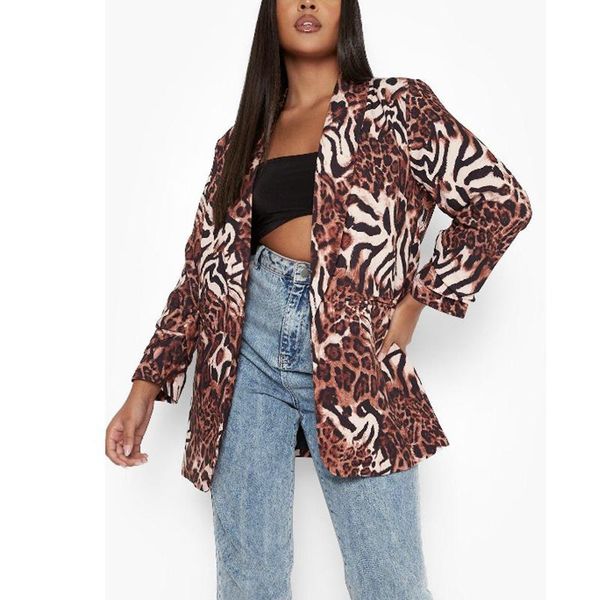 women's suits & blazers spring and autumn casual printed pocket decorative jacket, White;black
women's suits & blazers spring and autumn casual printed pocket decorative jacket, White;black