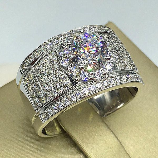 cluster rings big luxury full zircon diamonds gemstones for men 18k white gold silver color jewelry argent bijoux bague accessories, Golden;silver
cluster rings big luxury full zircon diamonds gemstones for men 18k white gold silver color jewelry argent bijoux bague accessories, Golden;silver