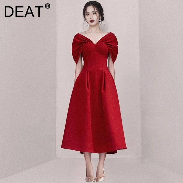 party dresses deat woman midi dress red solid v collar raglan sleeve empire waist mid calf length vintage style 2021 summer 15xm192, White;black
party dresses deat woman midi dress red solid v collar raglan sleeve empire waist mid calf length vintage style 2021 summer 15xm192, White;black