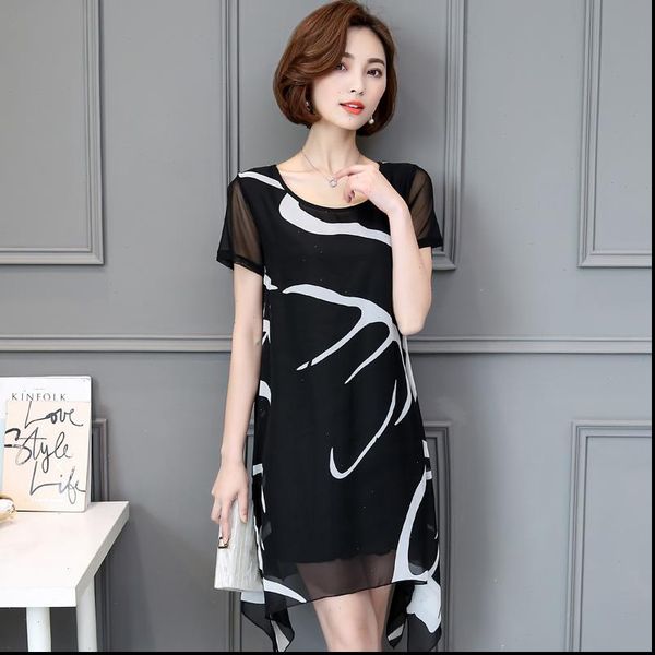 2021 fashion plus size 5xl women dress casual loose stripe chiffon dress black o neck a line dress womens clothing 62b 30, Black;gray
2021 fashion plus size 5xl women dress casual loose stripe chiffon dress black o neck a line dress womens clothing 62b 30, Black;gray