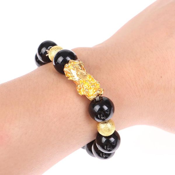 bangle feng shui obsidian stone beads bracelet men women wristband gold black pixiu wealth and good luck bracelets
bangle feng shui obsidian stone beads bracelet men women wristband gold black pixiu wealth and good luck bracelets