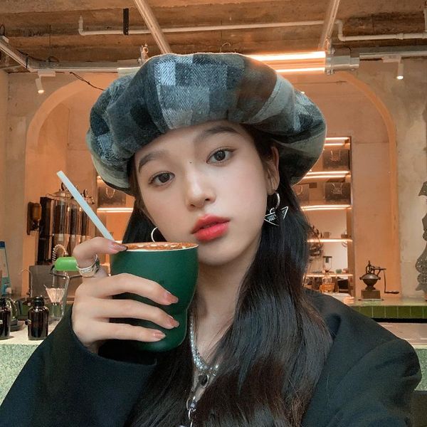 berets woolen beret women's casual autumn and winter checkered stretch jellyfish fluffy cloud sboy cap boundless painter, Blue;gray
berets woolen beret women's casual autumn and winter checkered stretch jellyfish fluffy cloud sboy cap boundless painter, Blue;gray
