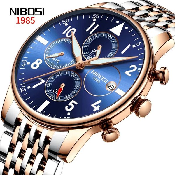 wristwatches nibosi men's watches watch military quartz stainless steel clock fashion chronograph man relogio masculino, Slivery;brown
wristwatches nibosi men's watches watch military quartz stainless steel clock fashion chronograph man relogio masculino, Slivery;brown