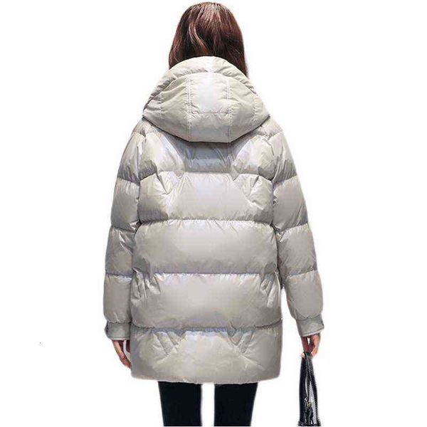 2021 women's winter plus size loose down cotton et bright face wash short, Black
2021 women's winter plus size loose down cotton et bright face wash short, Black