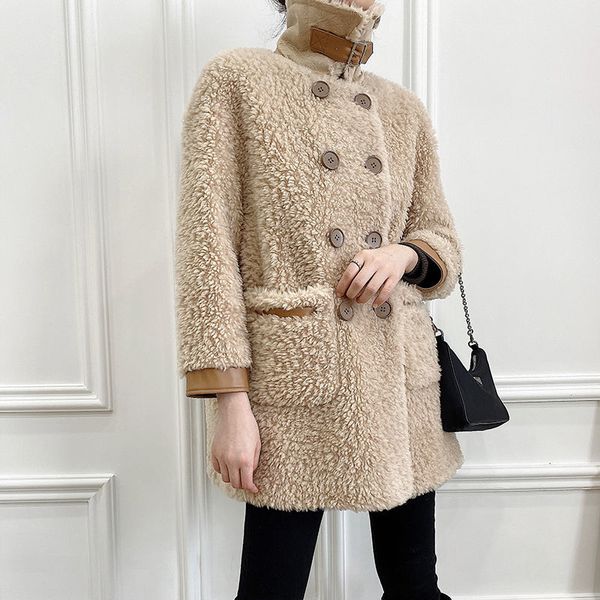 sheep shearing wool skin mid-length down-length fur coat 2021 female winter clothes locomotive l68 style vh8r, Black
sheep shearing wool skin mid-length down-length fur coat 2021 female winter clothes locomotive l68 style vh8r, Black