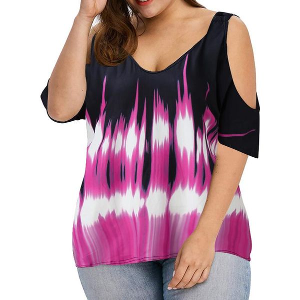 women's blouses & shirts tie dye off shpulder short sleeve summer o-neck femme clothing casual loose fashion cotton feminina flowy blou, White
women's blouses & shirts tie dye off shpulder short sleeve summer o-neck femme clothing casual loose fashion cotton feminina flowy blou, White