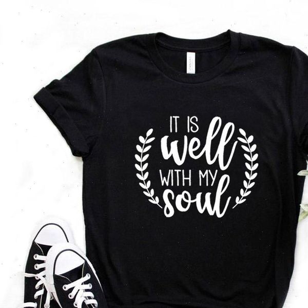 women t shirt it is well with my soul print tshirt women short sleeve o neck loose t shirt ladies causal shirt, White
women t shirt it is well with my soul print tshirt women short sleeve o neck loose t shirt ladies causal shirt, White