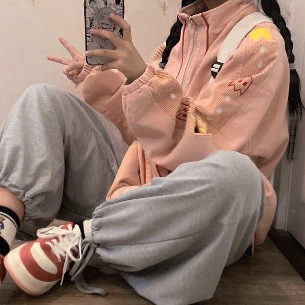 women's jackets preppy style corduroy pink jacket female japanese casual loose long-sleeved coat autumn and winter kawaii harajuku oute, Black;brown
women's jackets preppy style corduroy pink jacket female japanese casual loose long-sleeved coat autumn and winter kawaii harajuku oute, Black;brown
