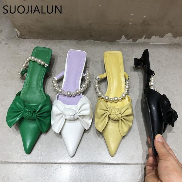 slippers suojialun fashion pointed toe thin low heel slipper bow-knot slip on mulea shoes ladies string bead slides outdoor casual sandal, Black
slippers suojialun fashion pointed toe thin low heel slipper bow-knot slip on mulea shoes ladies string bead slides outdoor casual sandal, Black
