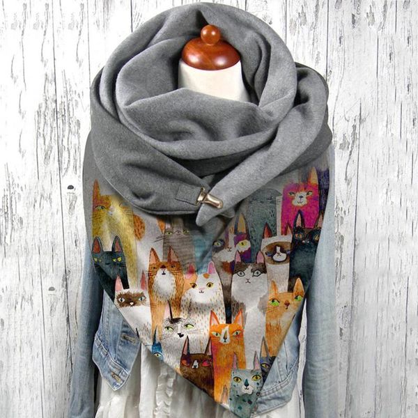 scarves fashion women cute cat printing scarfs casual retro multi-purpose winter warm shawl button female comfy ski #g2, Blue;gray
scarves fashion women cute cat printing scarfs casual retro multi-purpose winter warm shawl button female comfy ski #g2, Blue;gray