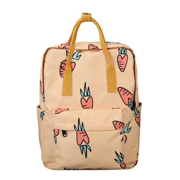 backpack small fresh canvas print literary student portable school bag female korean