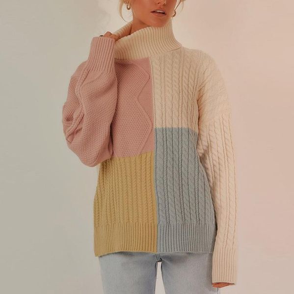 women's sweaters autumn women casual knitted turtleneck female ladies color block geometric pattern long sleeve pullovers knitwear, White;black
women's sweaters autumn women casual knitted turtleneck female ladies color block geometric pattern long sleeve pullovers knitwear, White;black