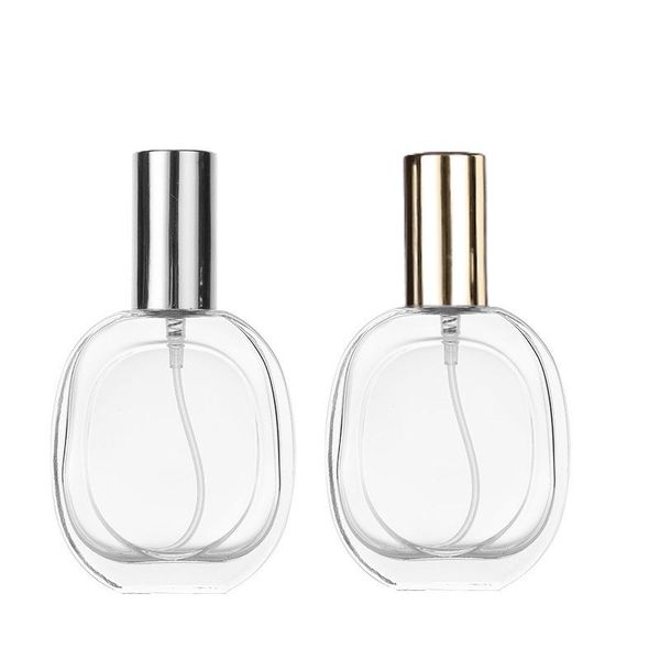 storage bottles & jars 50ml empty flat round transparent glass perfume bottle gold silver atomizer travel cosmetic packaging mist spray vial
storage bottles & jars 50ml empty flat round transparent glass perfume bottle gold silver atomizer travel cosmetic packaging mist spray vial