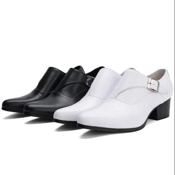 dress shoes british style simple solid color pointed leather mens wedding formal wear high heel, Black
dress shoes british style simple solid color pointed leather mens wedding formal wear high heel, Black