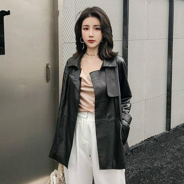 women's leather & faux real genuine jacket women spring autumn cothes 2021 natural sheepskin coat woman motobiker coats jackets ladies, Black
women's leather & faux real genuine jacket women spring autumn cothes 2021 natural sheepskin coat woman motobiker coats jackets ladies, Black