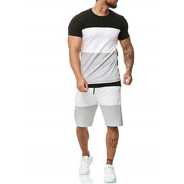 contrasting color european and american mens sports suit short-sleeved t-shirt with shorts comfortable breathable and dry daily leisure spor, Black;blue
contrasting color european and american mens sports suit short-sleeved t-shirt with shorts comfortable breathable and dry daily leisure spor, Black;blue