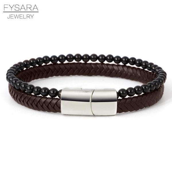 charm bracelets fysara rock punk ball beads men bracelet black genuine leather magnetic buckle bangle male jewelry custom size, Golden;silver
charm bracelets fysara rock punk ball beads men bracelet black genuine leather magnetic buckle bangle male jewelry custom size, Golden;silver