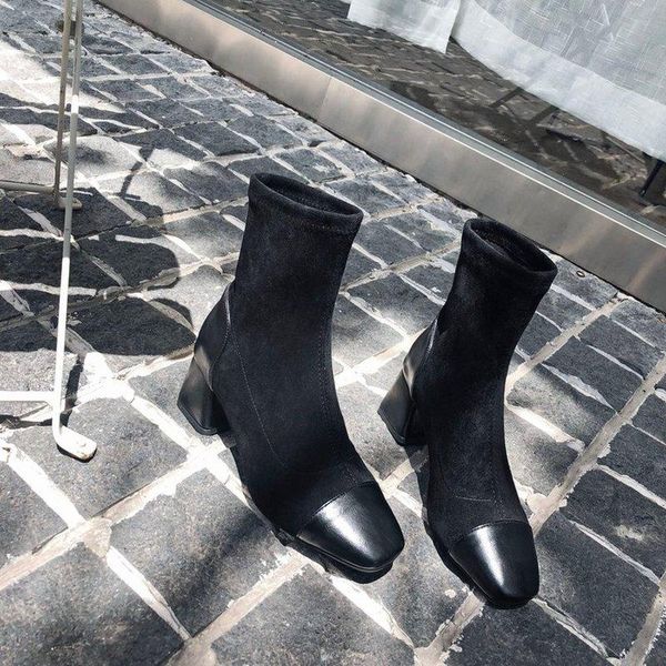 boots fashion women stretch flock ankle black apricot dress office lady square toe block heel slip-on winter sock 2021
boots fashion women stretch flock ankle black apricot dress office lady square toe block heel slip-on winter sock 2021