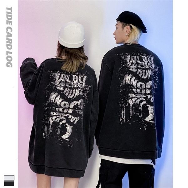 2021 tech fleeceautumn and winter new street wash black sweater letter art spray printing round neck men's and women's bottom_yw_r
2021 tech fleeceautumn and winter new street wash black sweater letter art spray printing round neck men's and women's bottom_yw_r