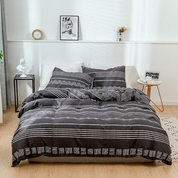 fashion 3d printed check stripe bedding set simple duvet cover set with pillowcase black white home textiles 2/3pcs bed linen
fashion 3d printed check stripe bedding set simple duvet cover set with pillowcase black white home textiles 2/3pcs bed linen