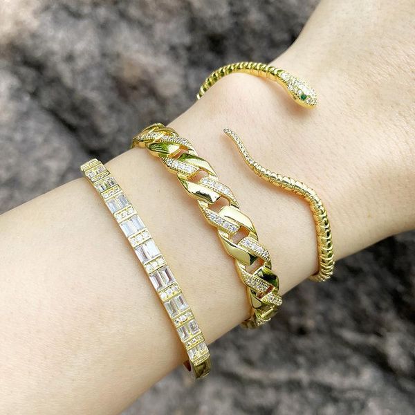 link, chain gold color punk fashion rhinestone bracelet women men hiphop cuban link bracelets simple design silver jewelry gifts, Black
link, chain gold color punk fashion rhinestone bracelet women men hiphop cuban link bracelets simple design silver jewelry gifts, Black