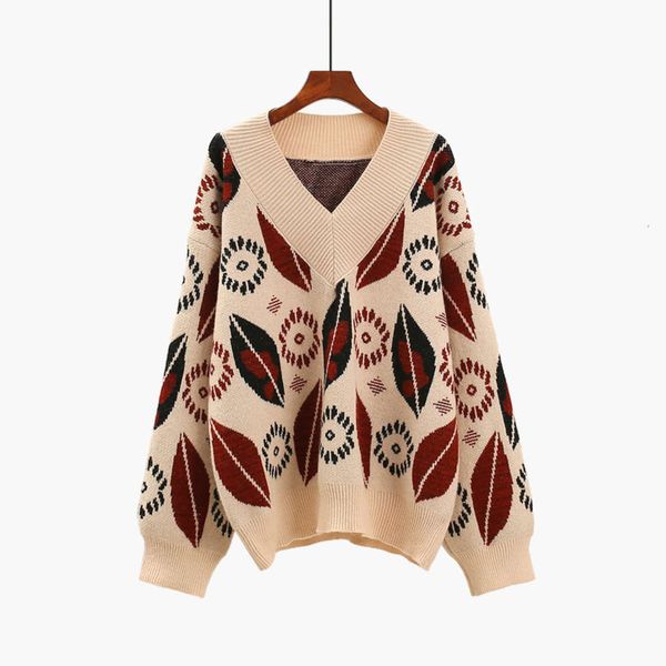 lazy wind thickened v-neck pullover autumn 2020 new loose leaf jacquard student t-shirt women, White;black
lazy wind thickened v-neck pullover autumn 2020 new loose leaf jacquard student t-shirt women, White;black