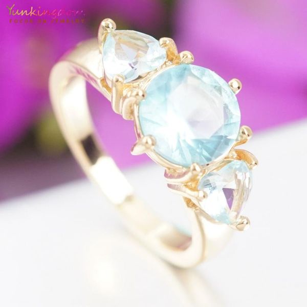 cluster rings yunkingdom light blue cubic zirconia wedding ring engagement crystals jewelry women k2076, Golden;silver
cluster rings yunkingdom light blue cubic zirconia wedding ring engagement crystals jewelry women k2076, Golden;silver