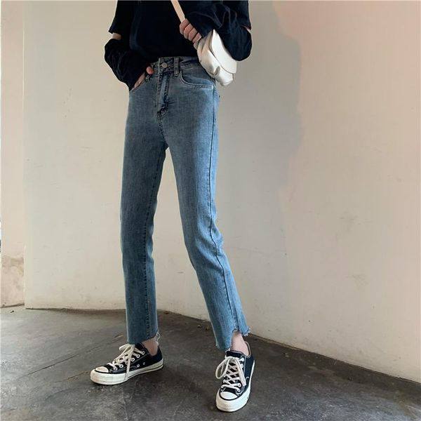 women's jeans korean style vintage women high waist tassel hem slim pencil skinny mom casual streetwear boyfriend denim trousers, Blue
women's jeans korean style vintage women high waist tassel hem slim pencil skinny mom casual streetwear boyfriend denim trousers, Blue