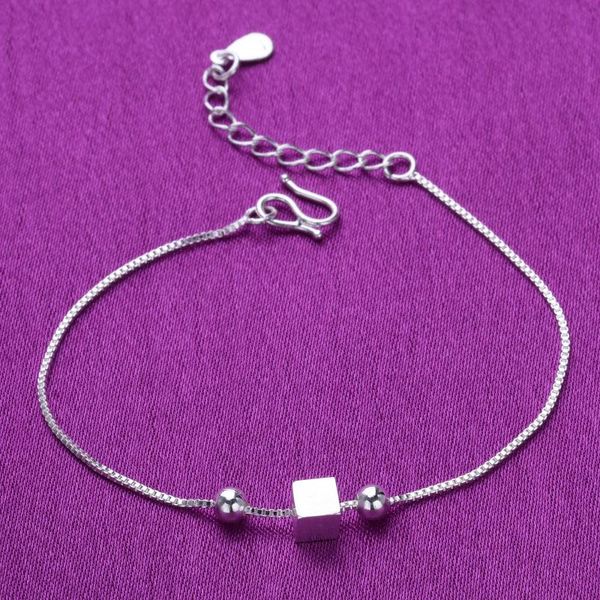 anklets silver anklet plated with 30% brushed single square frosted surface fashion wild sweet and simple, Red;blue
anklets silver anklet plated with 30% brushed single square frosted surface fashion wild sweet and simple, Red;blue