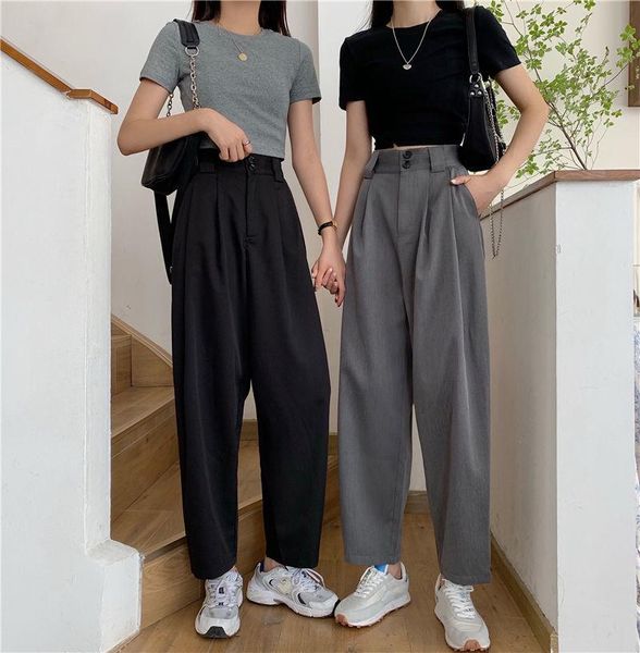 women's pants & capris jmprs women all-match summer bf style minimalist ladies ankle-length trousers wide-leg chic leisure female, Black;white
women's pants & capris jmprs women all-match summer bf style minimalist ladies ankle-length trousers wide-leg chic leisure female, Black;white